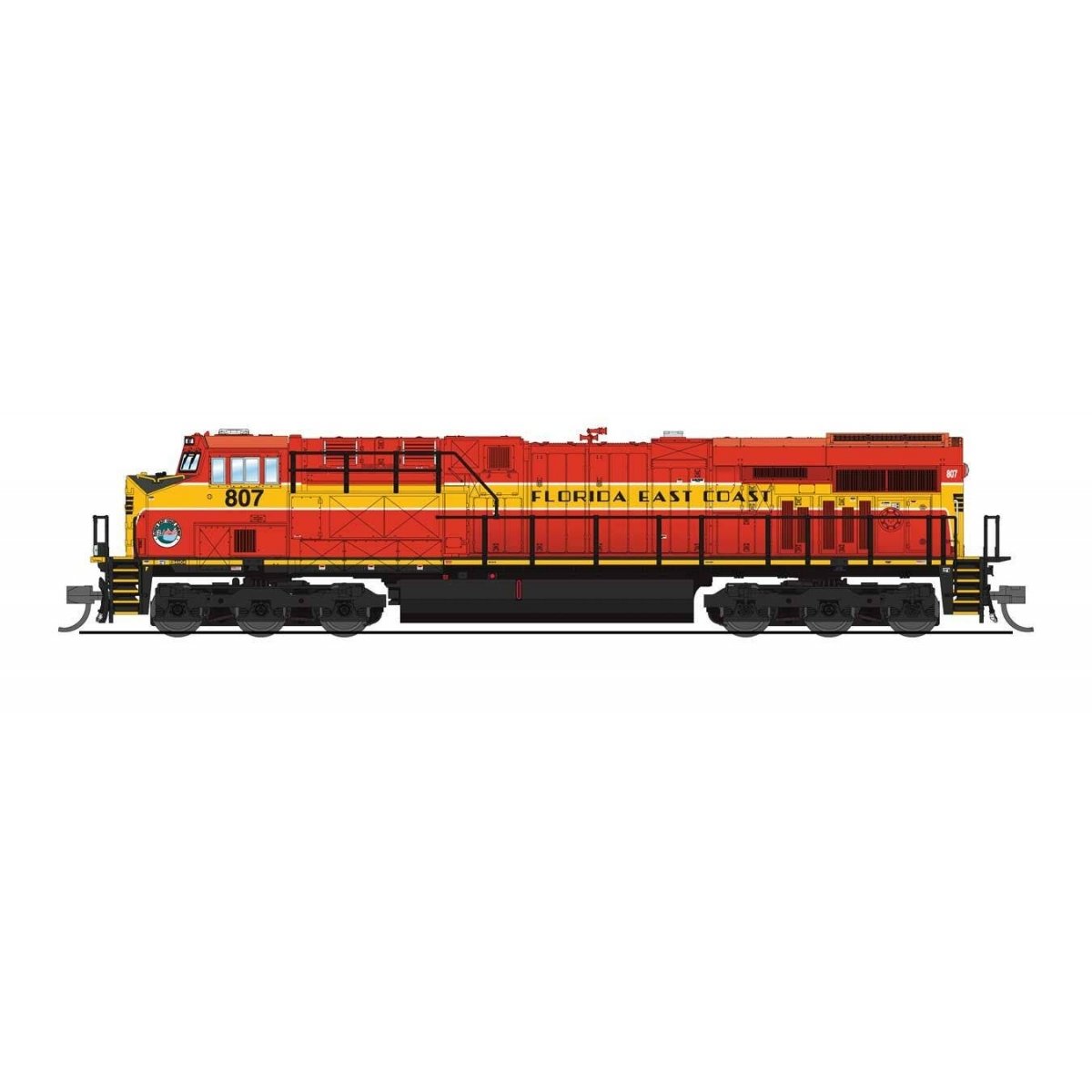 GE ES44AC - Sound & DCC - Paragon4(TM) -- Florida East Coast 816 (red, yellow), N Broadway Limited Imports 8621