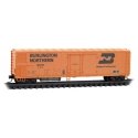 51` 3-3/4` Riveted-Side Mechanical Reefer No Roofwalk - Ready to Run -- Burlington Northern Western Fruit Express 791 (yellow, b