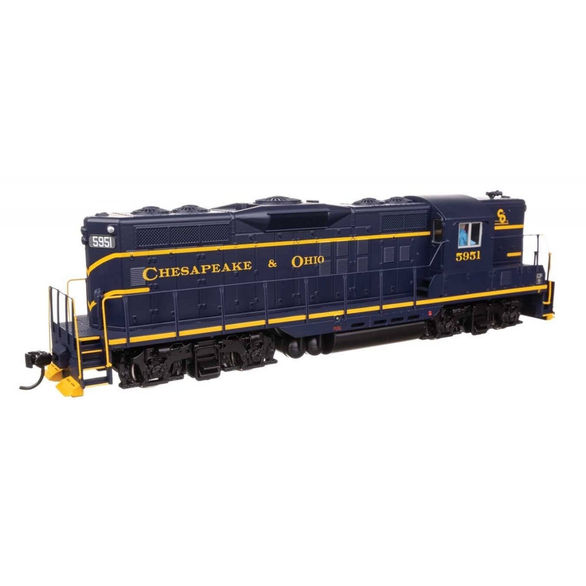 EMD GP9 Phase II with High Hood - Standard DC -- Chesapeake & Ohio 5951, HO WalthersMainline 10494