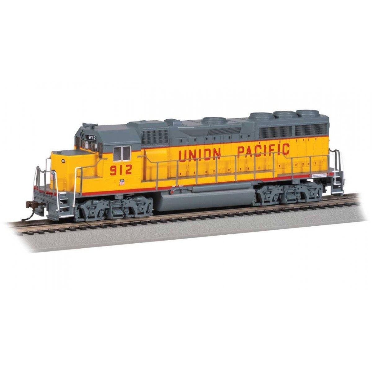 EMD GP40 - DCC -- Union Pacific 912 (Armour Yellow, gray, red, Little Rock Block Lettering), HO Bachmann Industries 60318