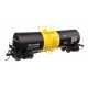 40′ Trinity 14,000-Gallon Molten Sulfur Tank Car - Ready to Run -- Trinity Leasing (BLK) 135353, HO WalthersProto 100078