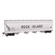 ACF 5250 4-Bay Centerflow Covered Hopper - Ready to Run -- Rock Island 13980 (Round Hatches, Pneumatic Gates), HO WalthersMainli