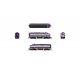 EMD F3 A-Unpowered B Set - Sound and DCC - Paragon4(TM) -- Atlantic Coast Line 339, 339B (purple, silver, yellow, black), N Broa