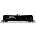 Trinity 25,500-Gallon Tank Car 3-Pack - Ready to Run -- Soy Power Bio Fuels GATX 30839, 30844, 30852 (black, blue, green, white)