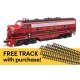 EMD F7A - ESU Sound and DCC w/WalthersTrack Code 83 Flex Track 5-Pack -- Lehigh Valley 562, HO Walthers 21408