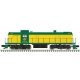 Alco RSD4/5 - ESU LokSound & DCC - Classic Silver -- Chicago & North Western 1665 (yellow, green), N Atlas Model Railroad Co. 40