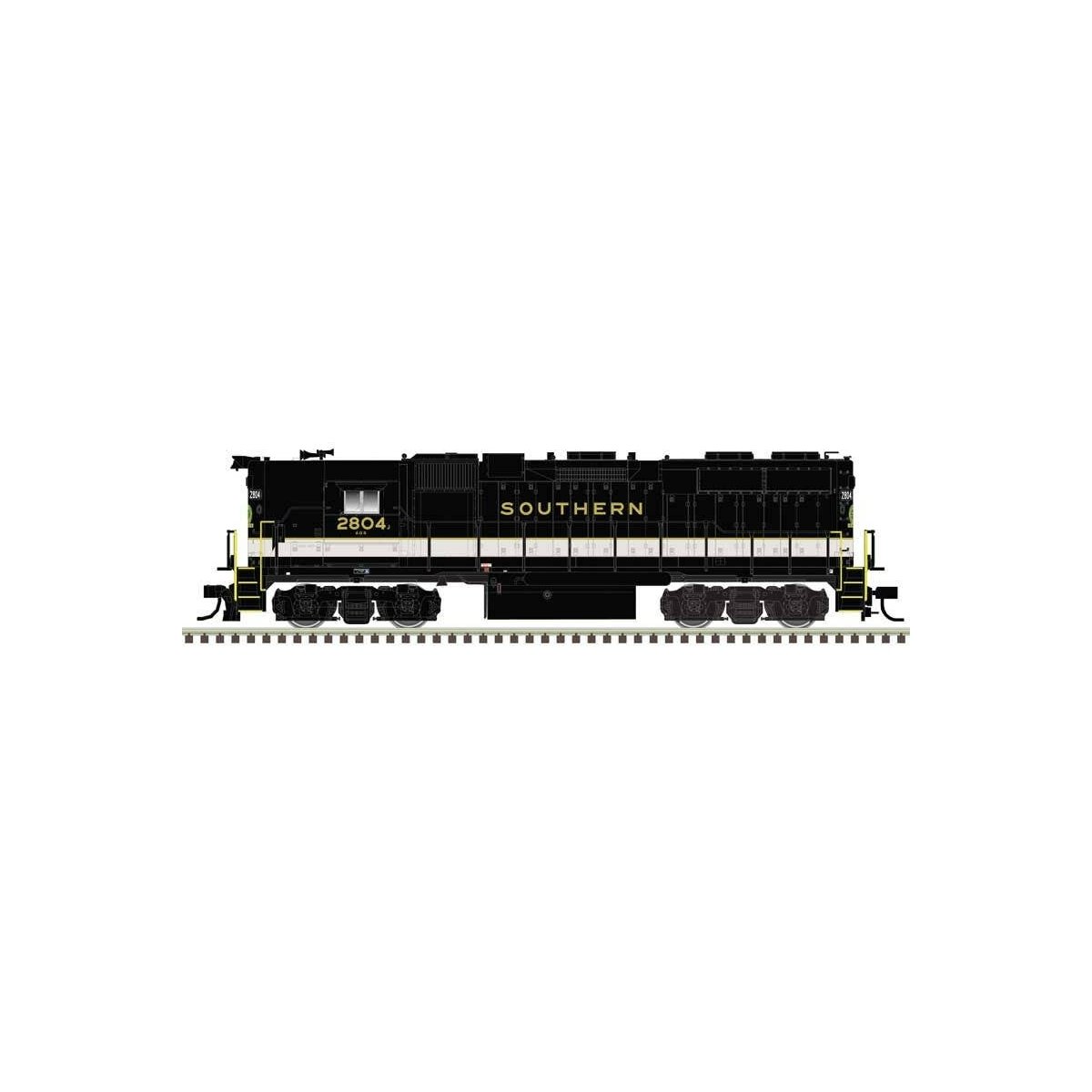 EMD GP38 High Nose w/Dynamic Brakes - LokSound & DCC - Master(R) Gold -- Southern Railway 2804 (Tuxedo, black, white), N Atlas M