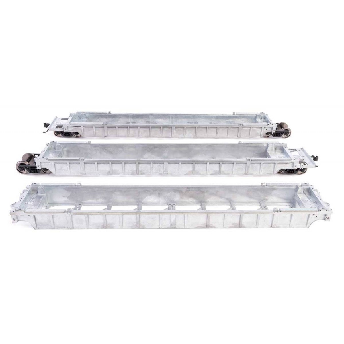 NSC Articulated 3-Unit 53′ Well Car - Ready-to-Run -- Undecorated, HO WalthersMainline 55800