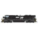EMD SD70ACe - Standard DC - Stealth Series -- Norfolk Southern 1047 (black, white, Horse Head Logo), HO, Broadway Limited Import