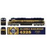 EMD SD70MAC w/Nose Headlight - Standard DC -- Alaska Railroad 4328 100 Years (Anniversary, blue, yellow), N Kato USA Inc 1766412