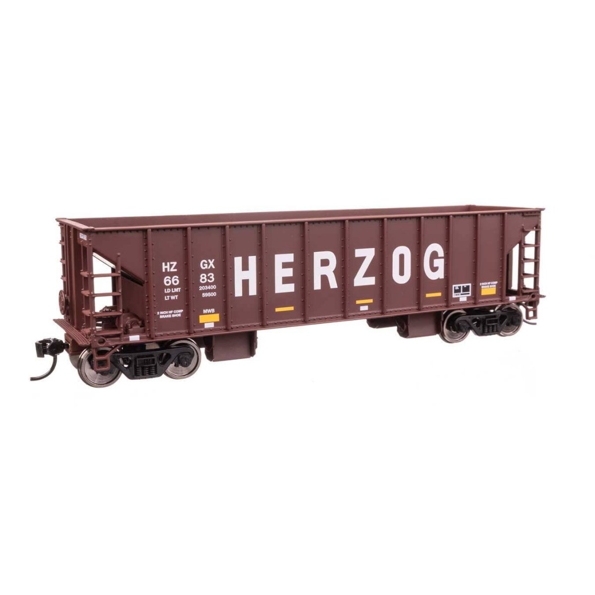 41′ Ballast Hopper - Ready to Run -- Herzog 6683, HO, WalthersMainline 57022