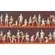 Unpainted Figure Set -- Adam & Eve Combination Kit pkg(26), HO Preiser Kg 16400