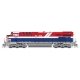 GE ES44AC - Standard DC - Stealth -- Canadian National 3115 (BC Rail Heritage, red, white, blue), HO Broadway Limited Imports 85
