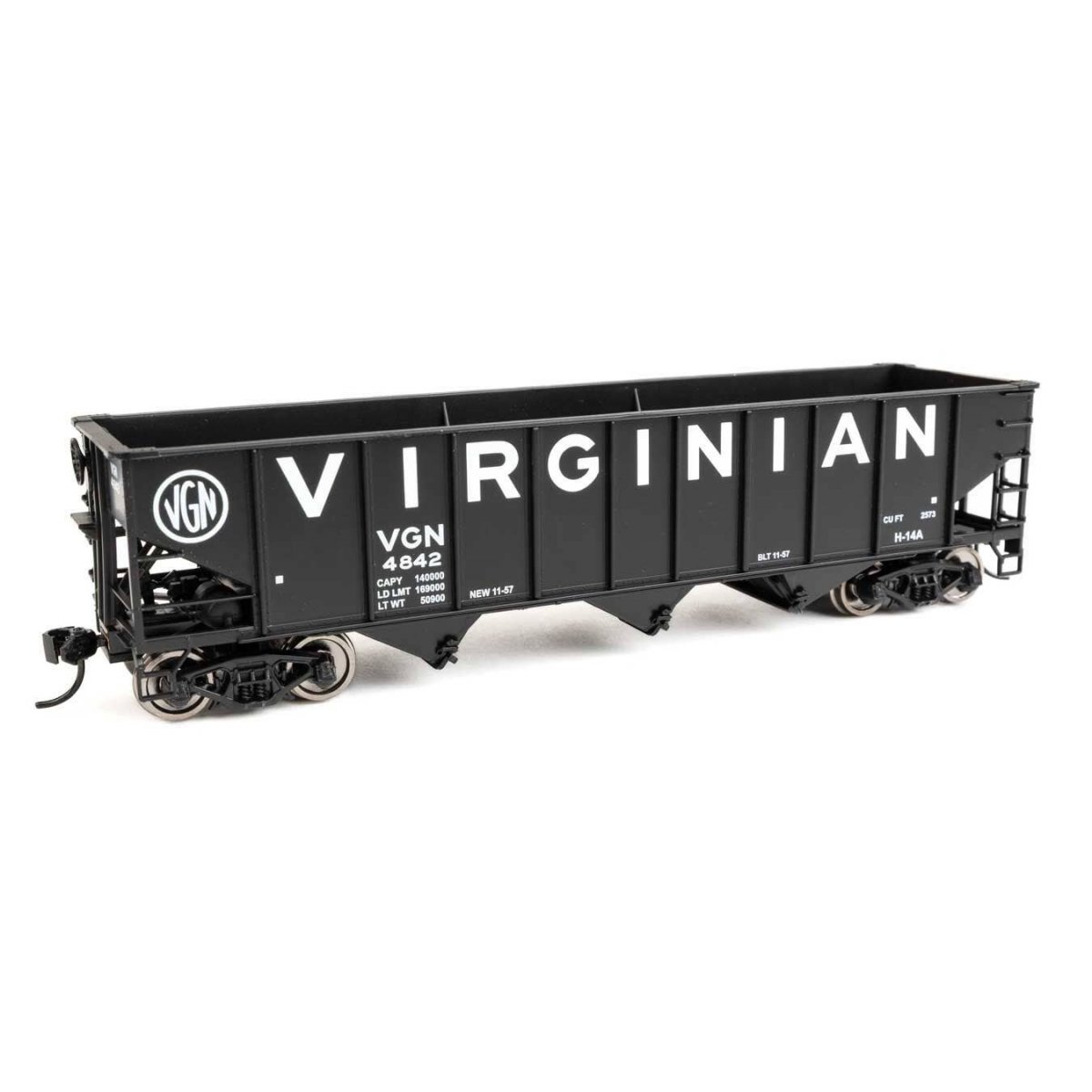 70-Ton AAR 3-Bay Open Hopper - Ready to Run -- Virginian 4842, HO WalthersMainline 56732