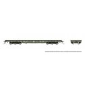 Magor 54′ Department of Defense (DODX) Flatcar - Ready to Run -- United States Army (olive, white, HO, Rapido Trains Inc 19900