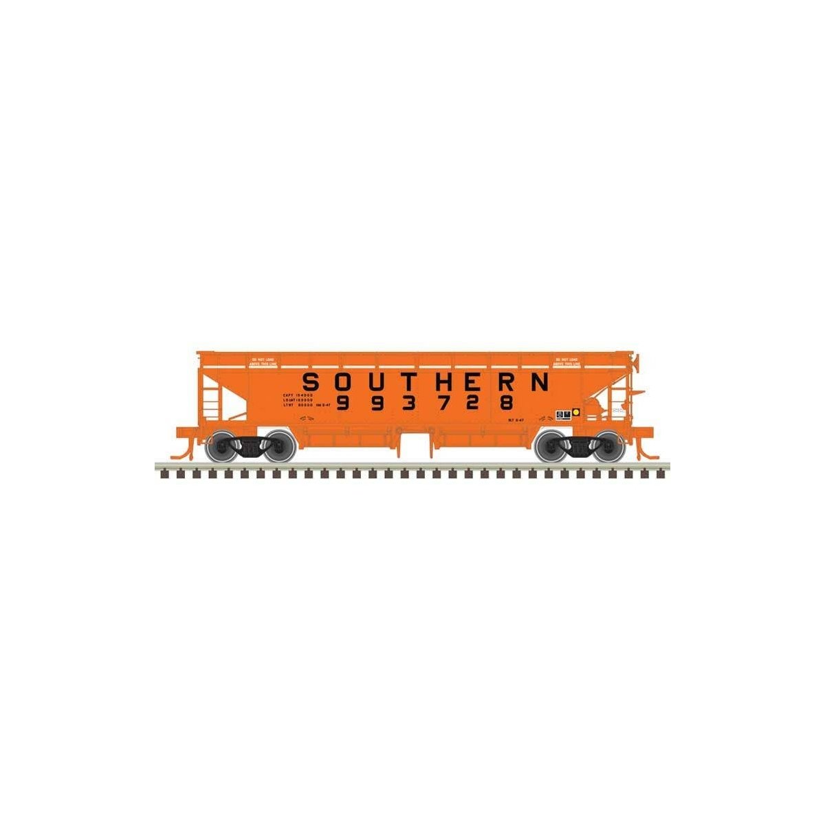 70-Ton Hart Ballast Car - Ready to Run - Master(R) -- Southern Railway 993728 (orange, black), N Atlas Model Railroad Co. 500066