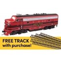 EMD F7A - Standard DC w/WalthersTrack Code 83 Flex Track 5-Pack -- Lehigh Valley 560, HO, Walthers 11408