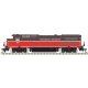 GE Dash 8-40B w/Ditch Lights - Standard DC - Master(R) Silver -- Providence & Worcester 3907 (brown, orange, white), HO Atlas Mo