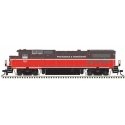 GE Dash 8-40B w/Ditch Lights - Standard DC - Master(R) Silver -- Providence & Worcester 3907 (brown, orange, white), HO, Atlas M