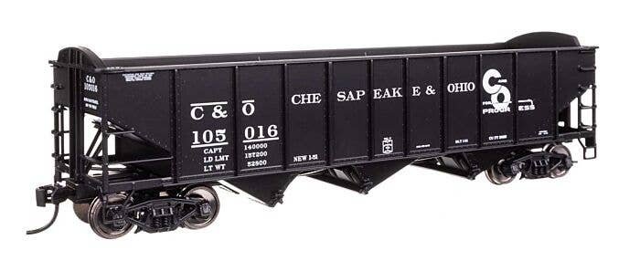 70-Ton AAR 3-Bay Open Hopper - Ready to Run -- Chesapeake & Ohio 105016, HO, WalthersMainline 56737