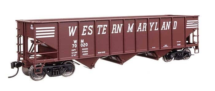 70-Ton AAR 3-Bay Open Hopper - Ready to Run -- Western Maryland 70020, HO, WalthersMainline 56757