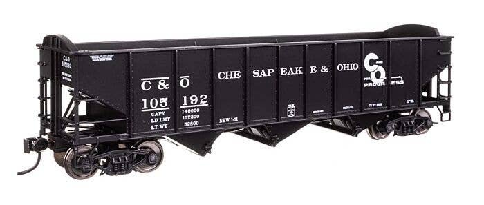 70-Ton AAR 3-Bay Open Hopper - Ready to Run -- Chesapeake & Ohio 105192, HO, WalthersMainline 56739