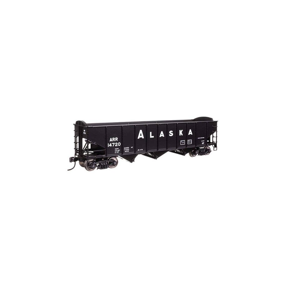 70-Ton AAR 3-Bay Open Hopper - Ready to Run -- Alaska 14720, HO, WalthersMainline 56734