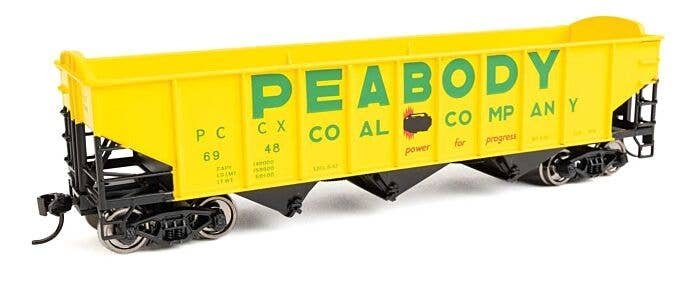 70-Ton AAR 3-Bay Open Hopper - Ready to Run -- Peabody 6948, HO, WalthersMainline 56717