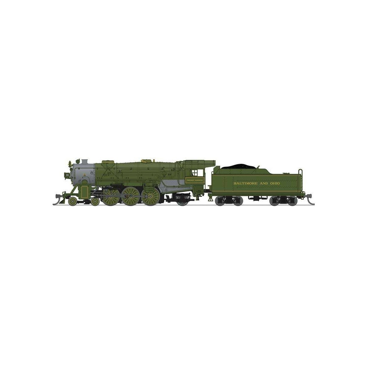 USRA 4-6-2 Heavy Pacific - Sound and DCC - Paragon4(TM) -- Baltimore & Ohio 5314 President Lincoln (green, graphite), N, Broadwa