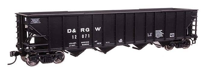 50′ 100-Ton 4-Bay Hopper - Ready to Run -- Denver & Rio Grande Western(TM) 12071, HO, WalthersMainline 57813