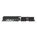 Class I-5 4-6-4 - Sstandard DC - Stealth Brass Hybrid -- New Haven 1403 (black, silver, Large Script Lettering), HO Broadway Lim