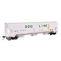 57′ Trinity 4750 3-Bay Covered Hopper - Ready to Run -- Soo Line 74534, HO, WalthersMainline 49073