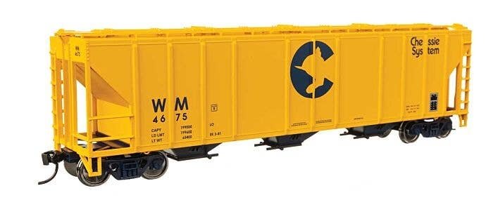 50′ Pullman-Standard PS2-CD 4427 3-Bay Covered Hopper - Ready to Run -- Western Maryland 4675, HO, WalthersMainline 49429