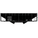 AAR 70-Ton Offset-Side 3-Bay Hopper - Kit -- Wheeling & Lake Erie 80462 (black), HO, Accurail Inc 7559