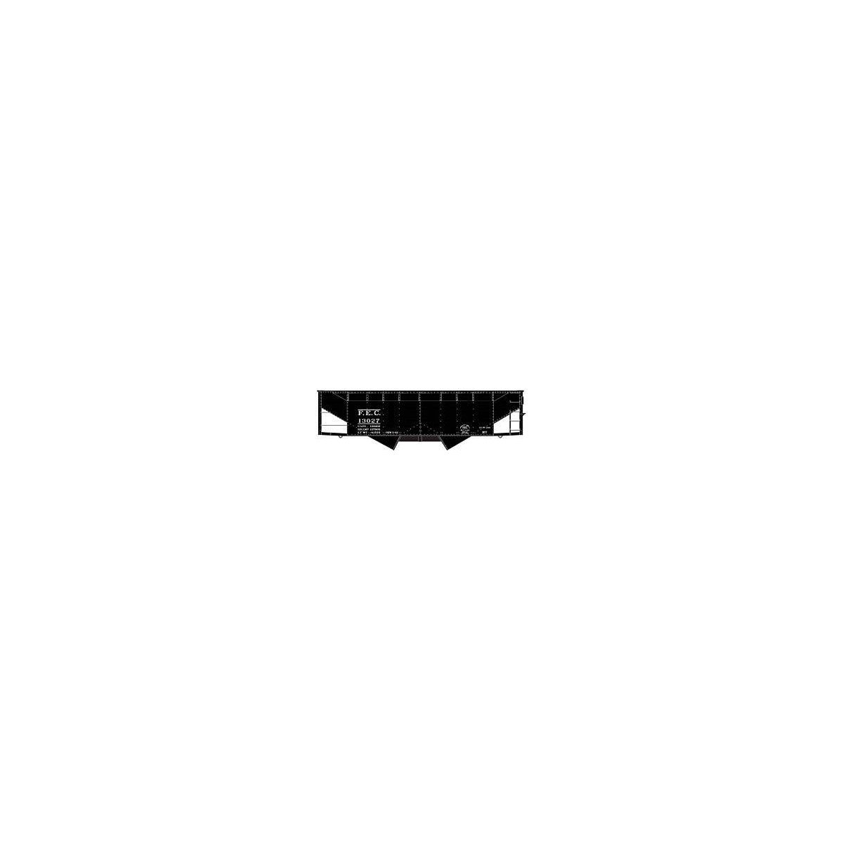 AAR 70-Ton Offset-Side 3-Bay Hopper - Kit -- Wheeling & Lake Erie 80462 (black), HO, Accurail Inc 7559