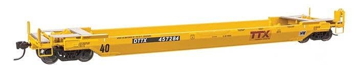 Gunderson Rebuilt All-Purpose 40′ Well Car - Ready-To-Run -- DTTX (Patched) 457284, HO, WalthersProto 109152