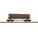 Disconnect Log Car w/Load - Ready to Run -- Painted, Unlettered (Boxcar Red), G, LGB 46775