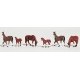 Chestnut Horses - Scenic Accents(R) -- pkg(6), HO Woodland Scenics 1842