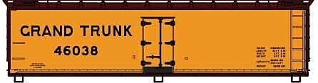 40′ Wood Reefer - Kit -- Grand Trunk 46038 (orange, Boxcar Red), HO, Accurail Inc 81802