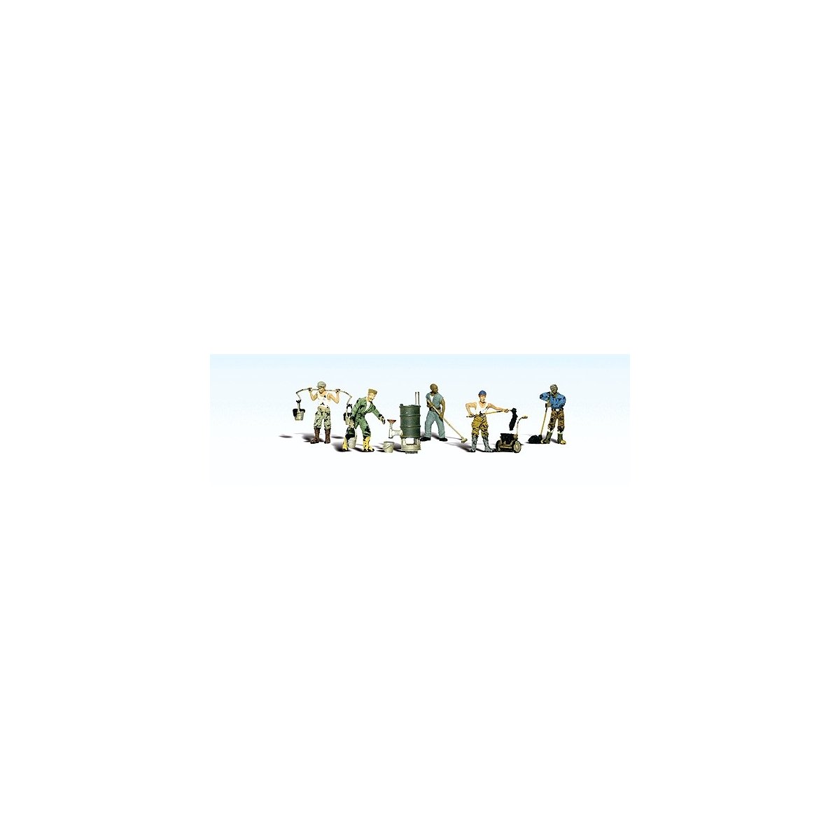 Scenic Accents(R) Figures -- Roofers pkg(6), HO Woodland Scenics 1828