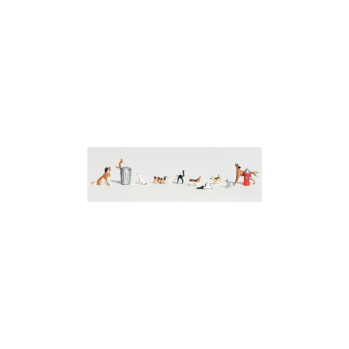 Scenic Accents(R) Animals -- Dogs & Cats pkg(11), HO Woodland Scenics 1841