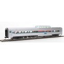 85′ Budd Dome Coach - Ready to Run -- Amtrak(R) Phase I, HO, WalthersMainline 30408
