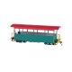 Wood Excursion Car - Ready to Run -- Painted, Unlettered (green, red Roof), On30, Bachmann Industries 26001
