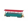 Wood Excursion Car - Ready to Run -- Painted, Unlettered (green, red Roof), On30, Bachmann Industries 26001
