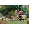 Snack Break - Action Set -- Supply Trailer with Trailer, 2 Figures, Warming Containers, Utensils & Dishe, HO, Busch Gmbh & Co Kg