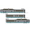UAC TurboTrain 3-Car Passenger Train-Only Set (2022 Ver.) - Sound & DCC Equipp -- United Aircraft/, HO, Rapido Trains Inc 203501