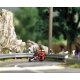 Super Racer 2 - Action Set -- Red Motorcycle with Rider, 3 Sections of Highway Guardrails, HO Busch Gmbh & Co Kg 7941