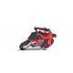 Super Racer 2 - Action Set -- Red Motorcycle with Rider, 3 Sections of Highway Guardrails, HO Busch Gmbh & Co Kg 7941