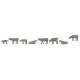 Mountain Cows -- Gray pkg(8), N Faller Gmbh 155904
