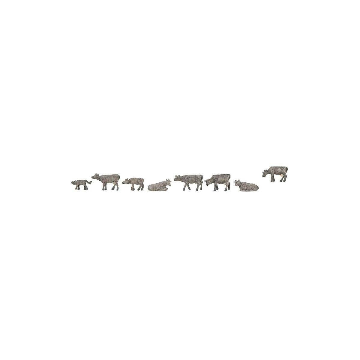 Mountain Cows -- Gray pkg(8), N Faller Gmbh 155904